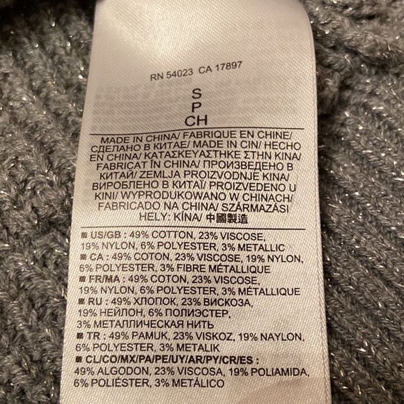 BANANA REPUBLIC Knit Metallic Gray Crewneck Sweater - Picture 8 of 8